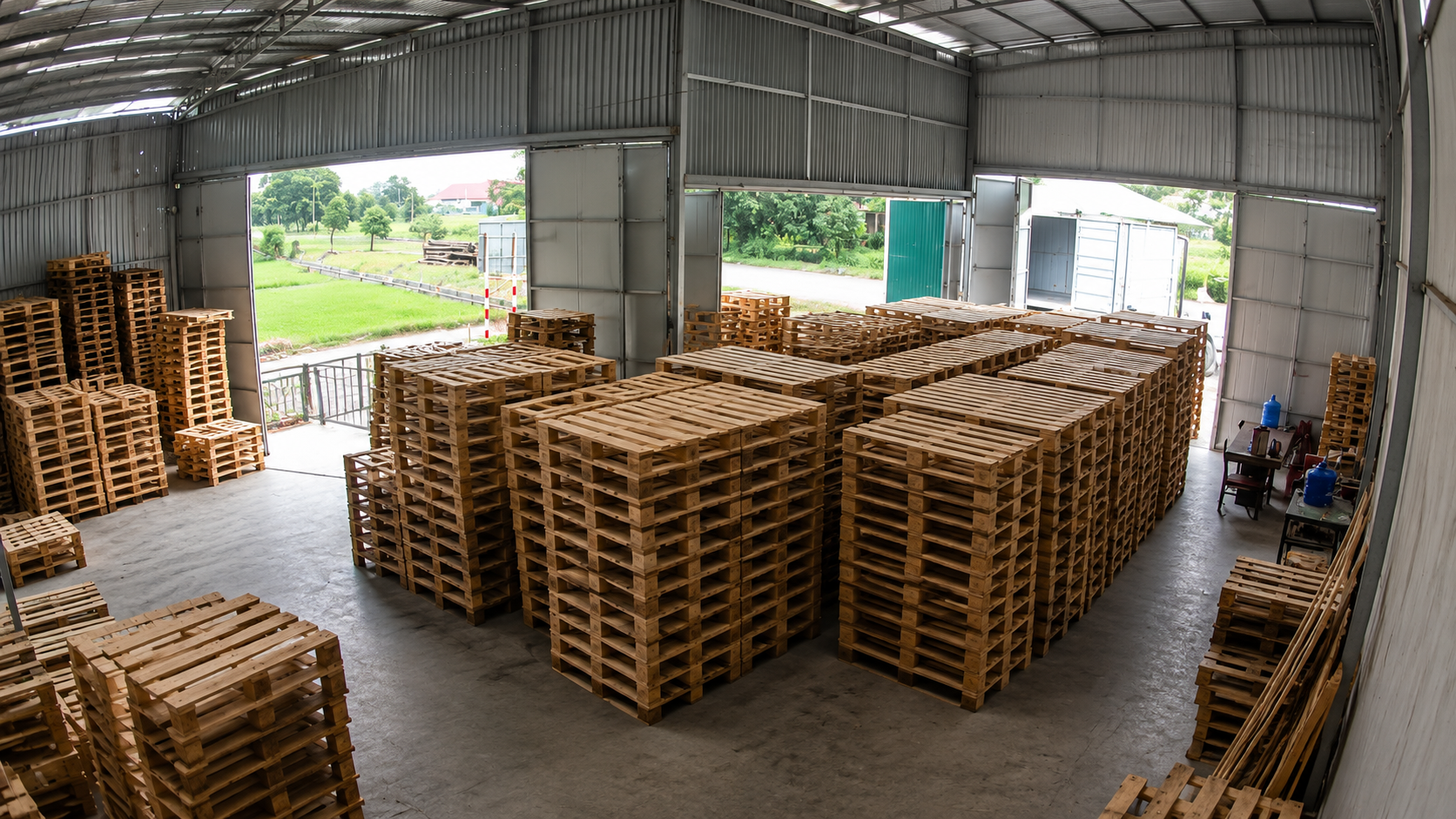 Vận hành theo tuyến giao tại xưởng pallet gỗ Hoàng Phát