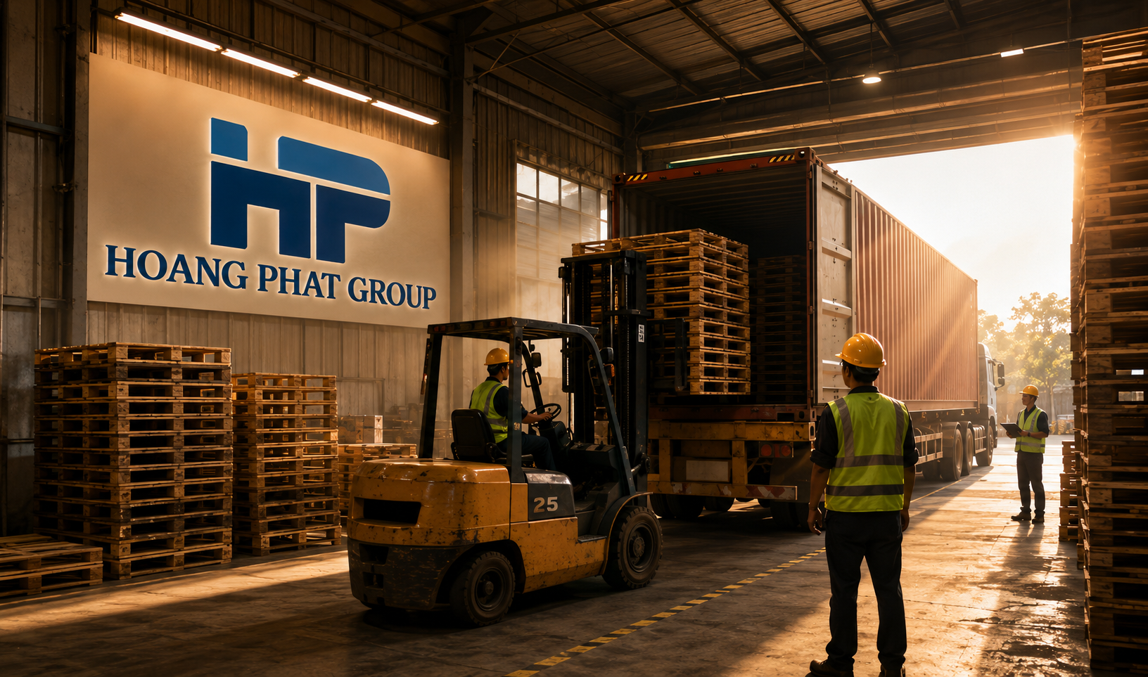 Xưởng và kho pallet gỗ phục vụ sản xuất theo quy cách